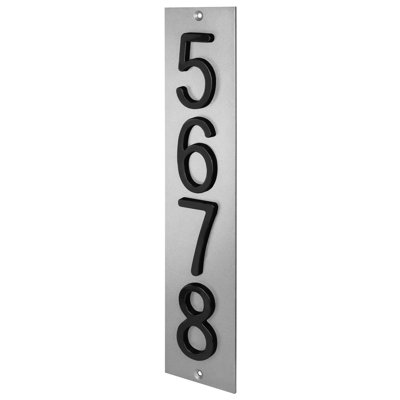 Plaque d'adresse verticale en aluminium Royal Shade