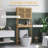 Bamboo Over The Toilet Storage Cabinet, Over Toilet Bathroom Organizer With Slatted Doors, Adjustable Shelf And Open Shelf