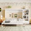Grand lit escamotable avec tablettes de rangement réglables en hauteur et 1 tiroir-955481906