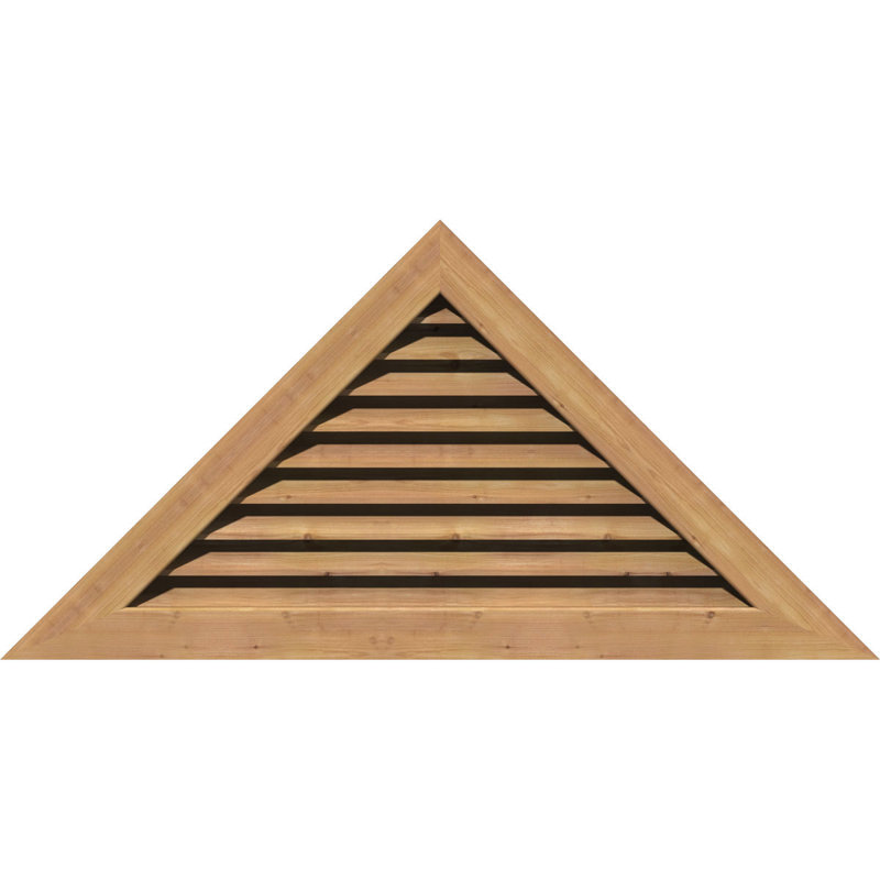 Ekena Millwork Wood Vent Cover, 40" H x 80.13" W (RO: 34" H x 68" W), Unfinished Western Red Cedar (Smooth)