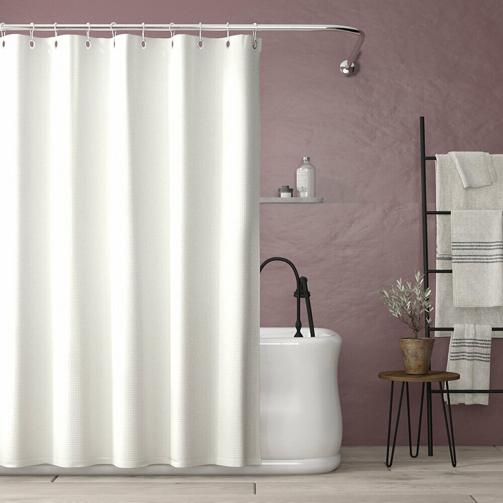 Vera Wang Marled Waffle Grey Shower Curtain & Reviews - Wayfair Canada