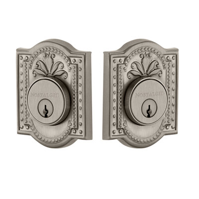 Nostalgic Warehouse Meadows Plate Double Cylinder Deadbolt