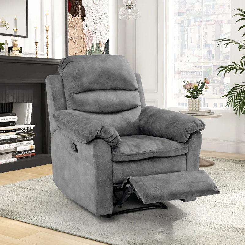 Fauteuil inclinable manuel en microfibre / microsuède luxueux 32,5 po Gentletouch