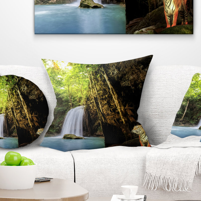 Coussin paysage, 16 po x 1 po, Coussin décoratif