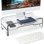Clear Acrylic Monitor Stand Riser 2 Tier, 5.5 Inches High Clear Computer Desk Organizer Shelf For Multi Media PC Storage Laptop