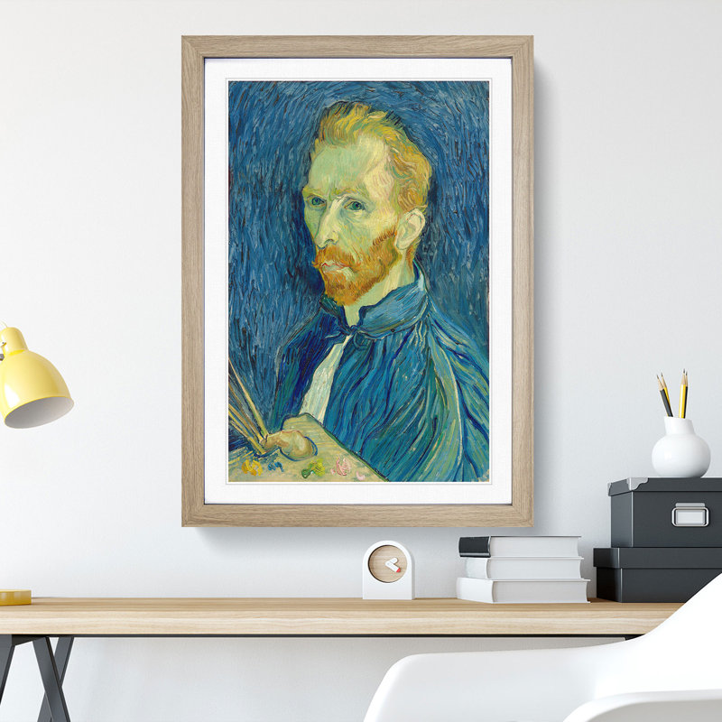 Self-Portrait Vol.1 by Vincent Van Gogh - Picture Frame Painting, Oak Framed, 48cm H x 36cm W x 2cm D