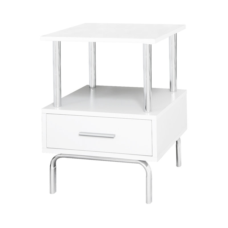 Paislee 40cm W Steel Bedside Table