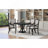 TREXM Retro 5-Piece Dining Set Extendable Round Table And 4 Chairs For Kitchen Dining Room (BLACK OAK)