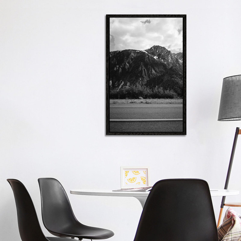 Monochrome Yosemite Drives II by Bethany Young - Print on Canvas, 101.6cm H x 66.04cm W x 3.81cm D, Black Framed