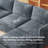 147.6" 9-seater U-Shaped Sectional Sofa with Storage Ottomans, Blue, Living Room-176095617