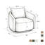 Fauteuil pivotant surdimensionné en boucle, fauteuil rembourré texturé pour grand salon ou chambre à coucher-637763629
