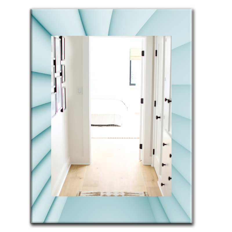 Miroir mural moderne et contemporain ondulations 1, H 39,4 po x l 29,5 po