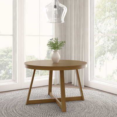 Carlesha Solid Pine Wood Round Dining Table