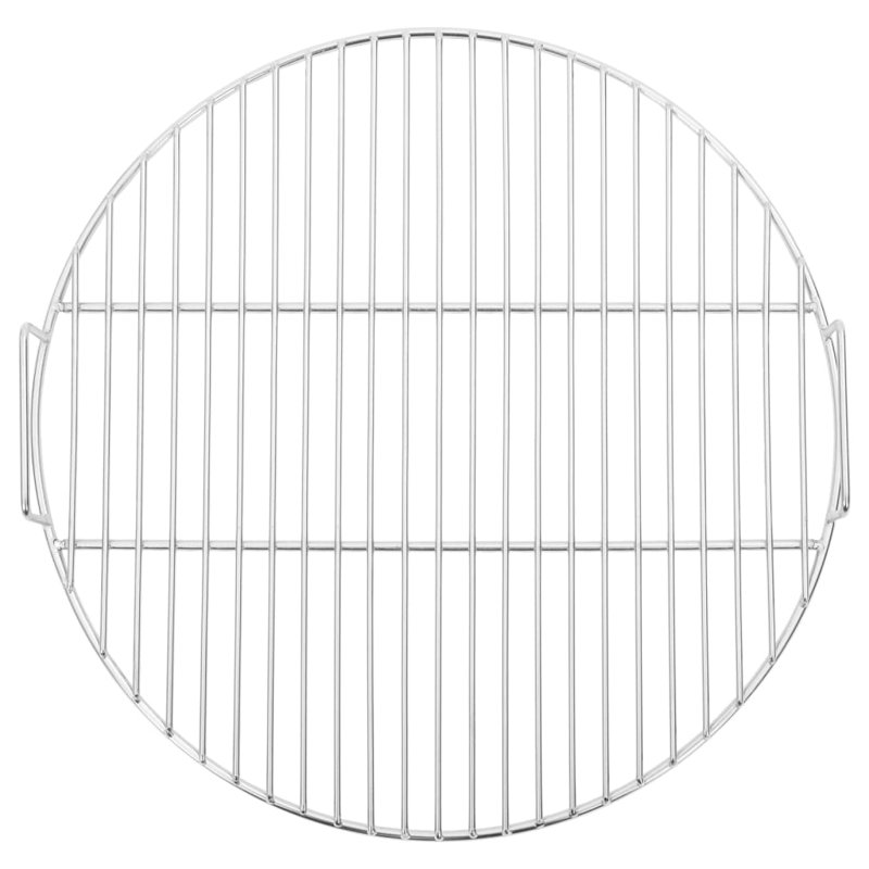 Bbq Grill Grate With Handles Round 304 Stainless Steel, 44.5cm