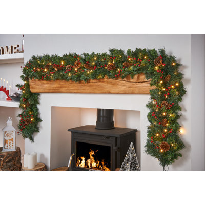 108cm Lighted Faux Garland with Lights