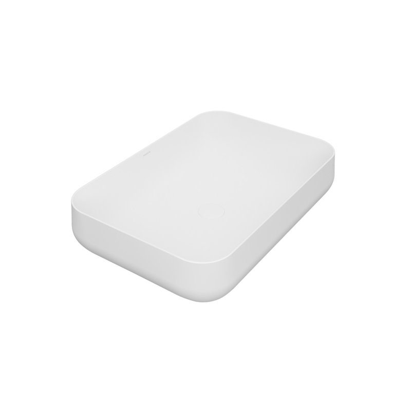 Saniterra 620mm L x 440mm W Ceramic Rectangular Sink, Cream