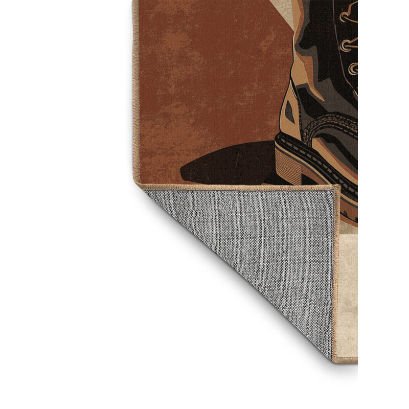 Tapis industriel brun lavable à la machine Buckland - reliure brun clair, 2 x 4
