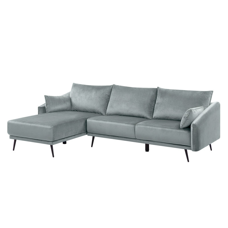 Dail Velvet Sofa, Grey