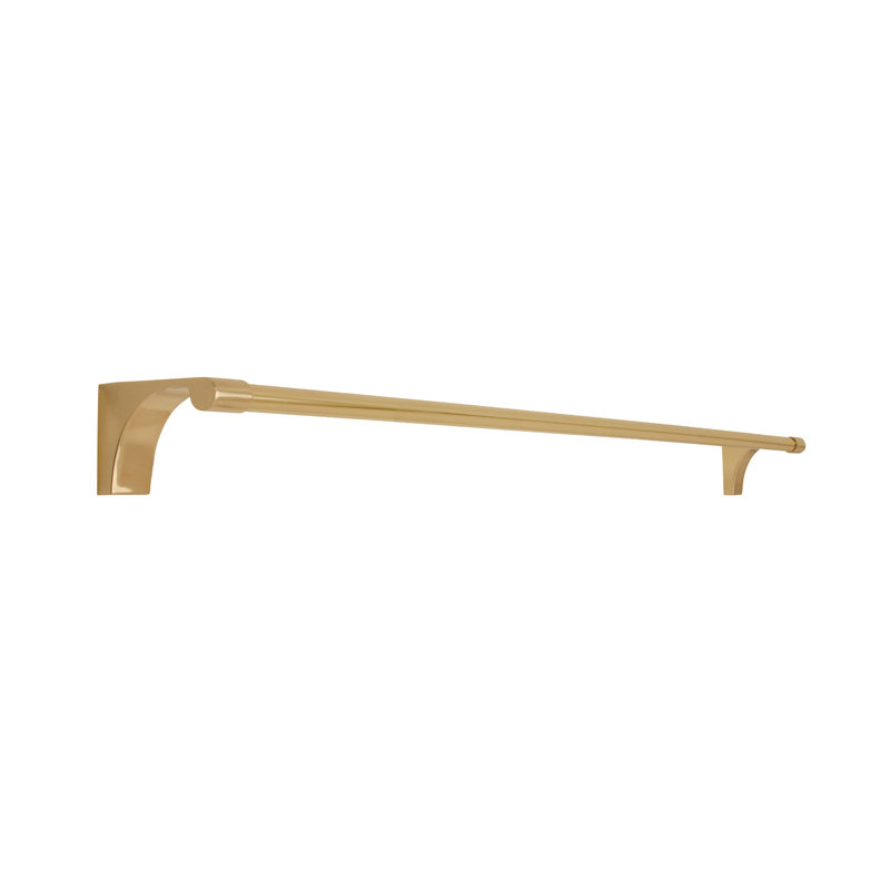 Luna Wall Mounted Towel Bar, Polished Brass