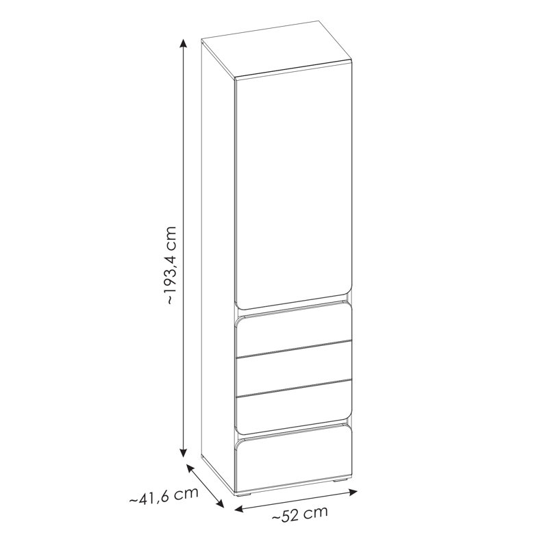 Dontavia 2 Door Wardrobe