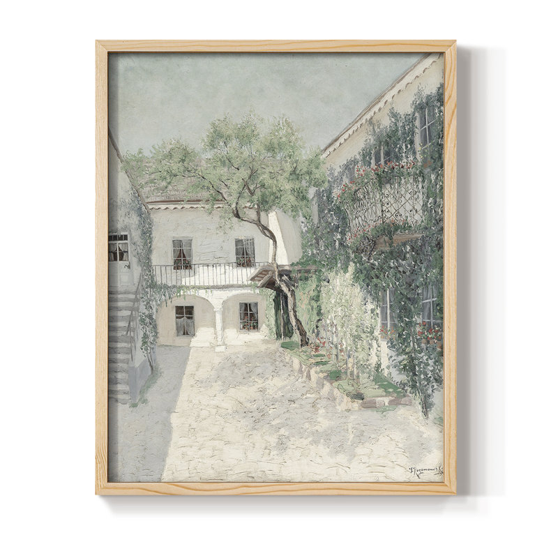 «Vintage Landscape CXC», reproduction encadrée - bois massif