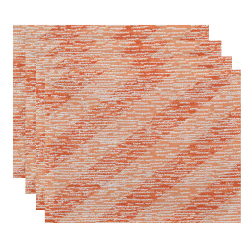 Ensemble de napperons 4 pièces Eastbourne, Corail