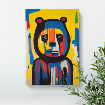 Graffiti Bear Abstract - Wrapped Canvas Painting