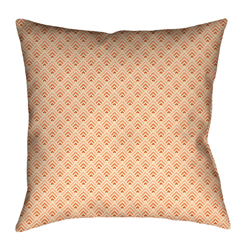 Coussin Katelyn Elizabeth, 16 po x 16 po, Orange clair, Polyester