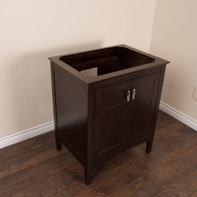 Base de meuble-lavabo simple 29 po seulement, Noyer couleur sable