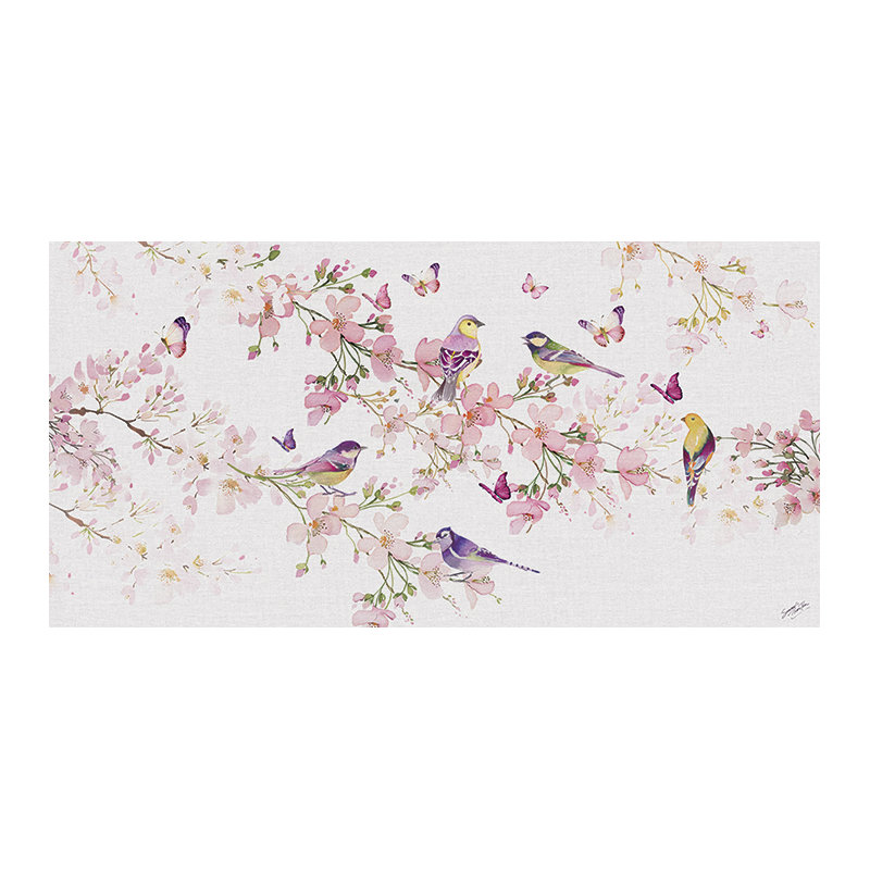 Birds And Blossom - Wrapped Canvas Print, Wrapped Canvas
