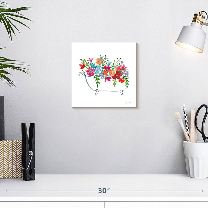 Harnek Floral Bathroom I, H 10 po x l 10 po