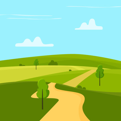 Paysage ensoleillé