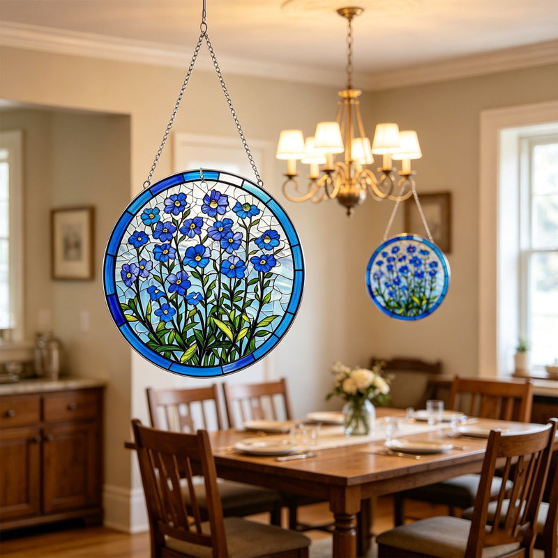 Blue Acrylic Window Car Window Hanging Decor