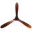 Solid Wood Outdoor Ceiling Fan, Three-Blade, Lightless, Suitable For Patios, Living Rooms, Bedrooms, And Porches, Includes Remote Control