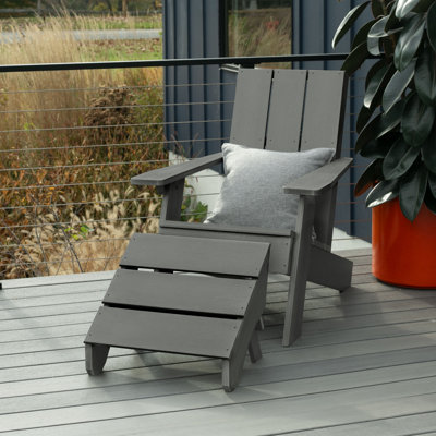 Chaise Adirondack en plastique avec repose-pieds Byrnes