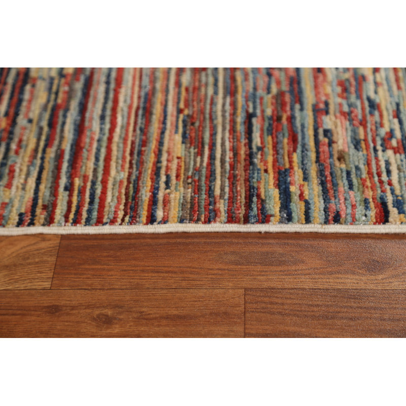 Tapis unique en laine noué à la main 6 pi 5 po x 9 pi 8 po nouvel âge Gabbeh