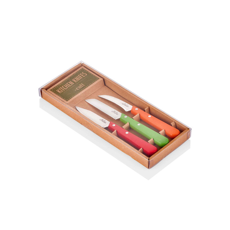 East Urban Home 3 Piece Stainless Steel Assorted Knife Set