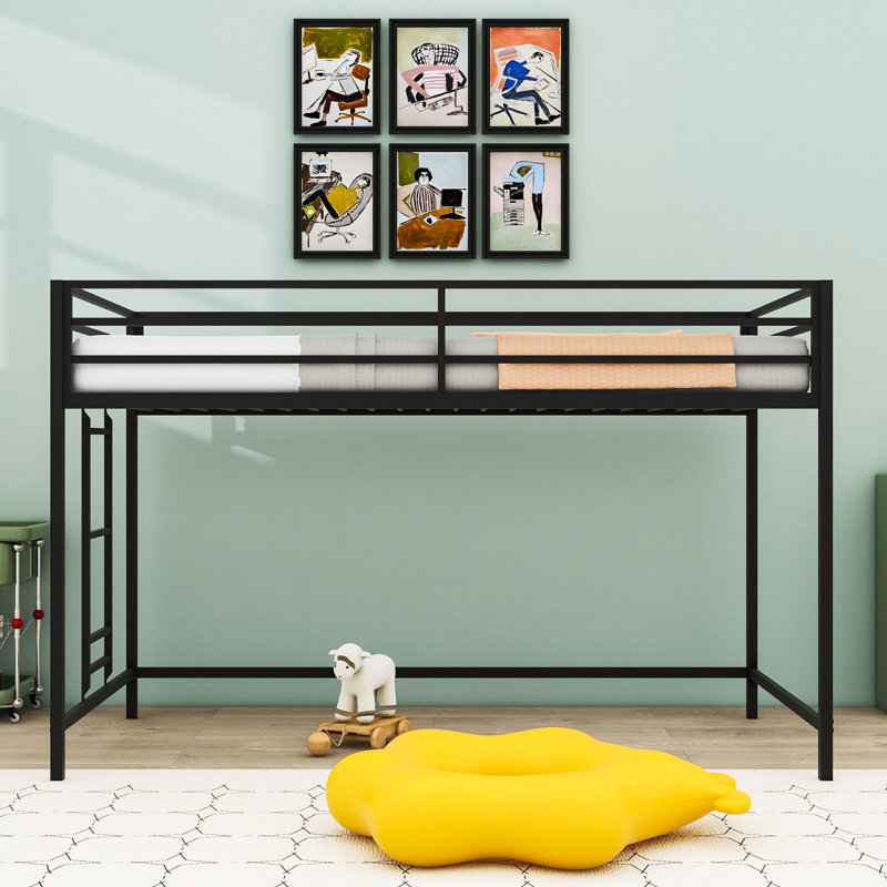 Lit mezzanine simple en métal avec fonctions et échelle de sécurité améliorées