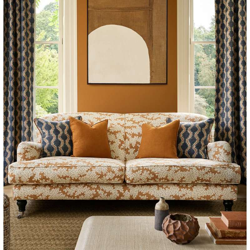 Simple Creative Printed Sofa Upholstered 86.6'' Sofa