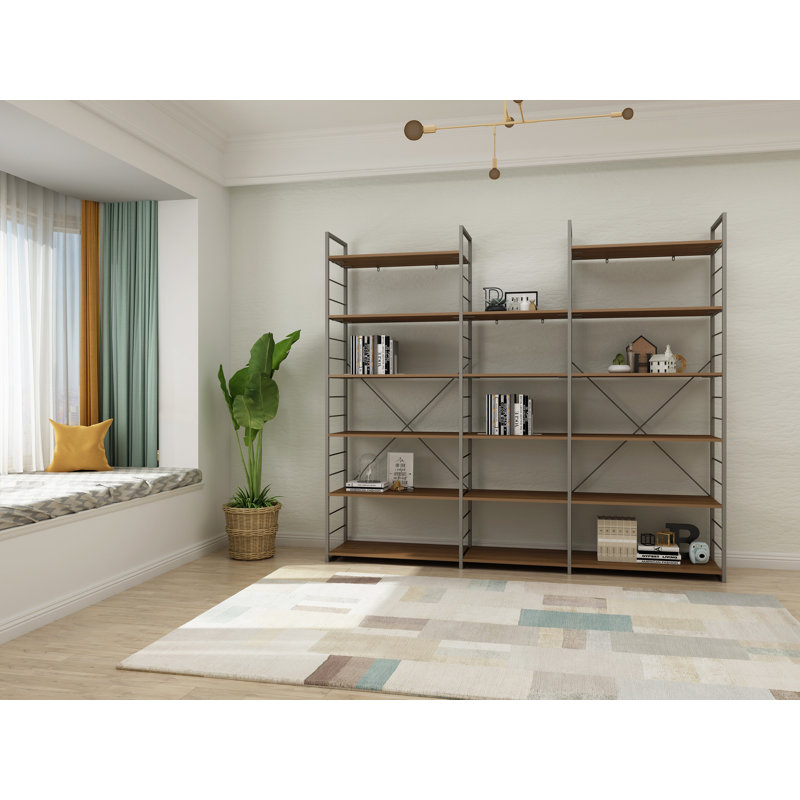 Scheffler Etagere Bookcase, (11 Shelves) 79"H x 90"W x 19"D