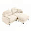 Canapé modulaire en chenille 2 places avec 2 coussins et repose-pieds-144501660-144501632-144501635