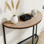 Console moderne à 2 niveaux avec cadre doré et plateau en marbre - table d'entrée mince pour le salon, le couloir, la chambre à coucher, le bureau et la cuisine
