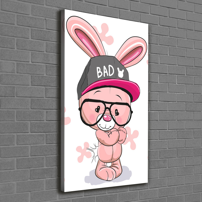 Rabbit In A Hat - Wrapped Canvas Print