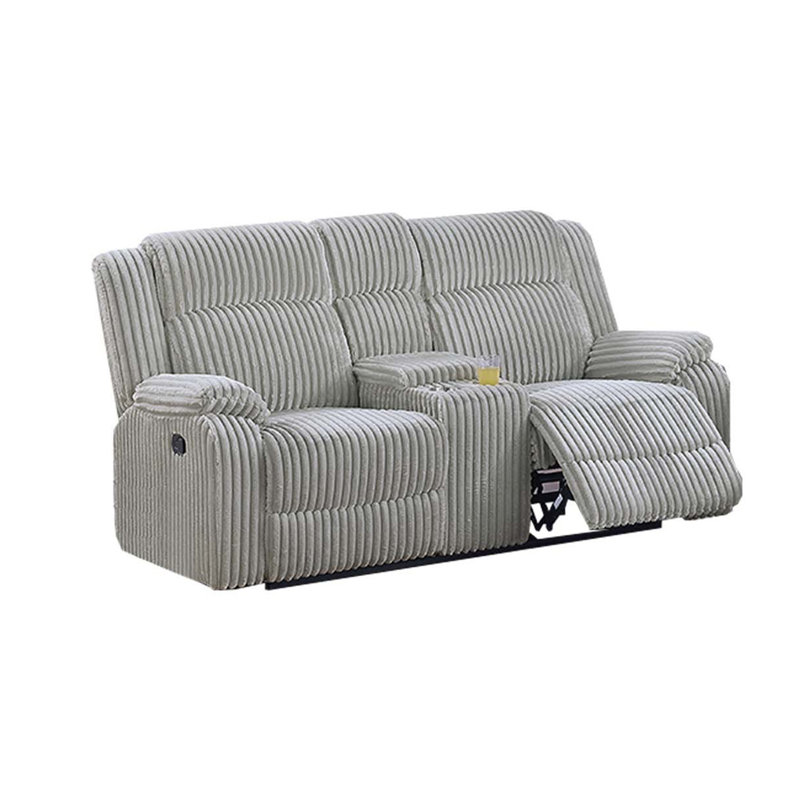 1pc Motion Loveseat, Gray Ash