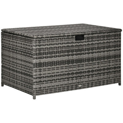 Large-Capacity Waterproof Outdoor Storage Box With Gas-Spring Lid, Ideal For Patio, Garden, Pool, And Indoor Use.