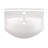 White Ceramic Small Wall Mount Bathroom Sink 17.75" Arc Basin with Overflow