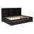Bed with Side Bookcase, Drawers,Espresso-247010031