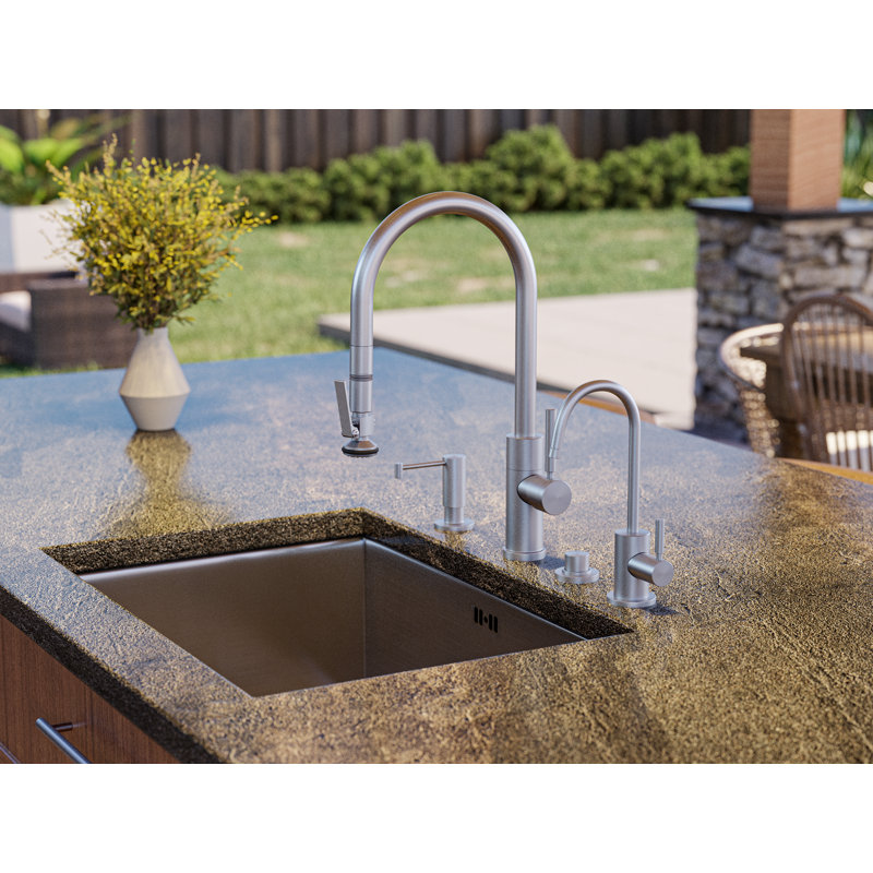Modern Plp Pulldown Faucet - Lever Sprayer, Chrome