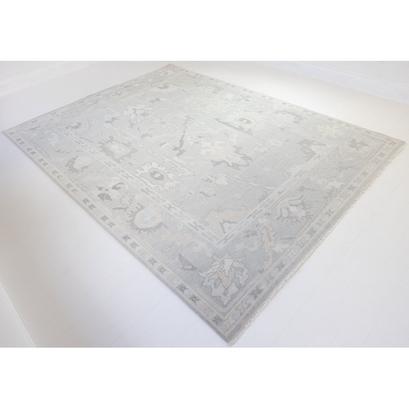 Bea Hand Knotted Wool Abstract Area Rug, Rectangle 9' x 12'