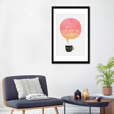 «Tea Makes Everything Better», impression sur toile